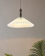 Blossom Paper Pendant Light with Wood and Iron Accents
