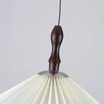 Blossom Paper Pendant Light with Wood and Iron Accents