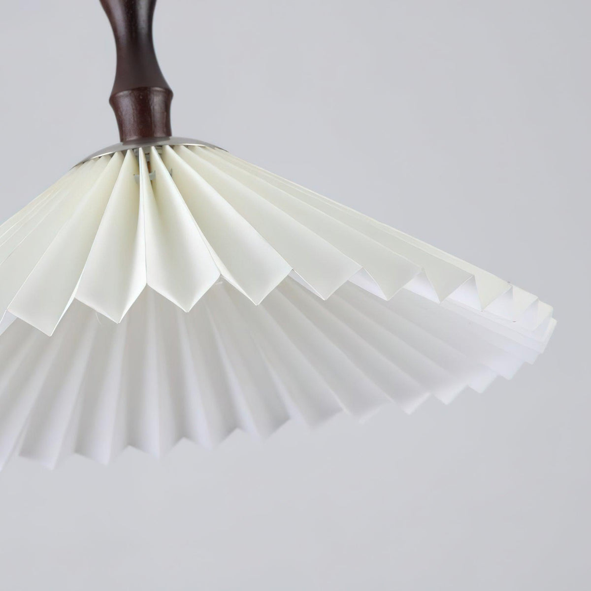 Blossom Paper Pendant Light with Wood and Iron Accents
