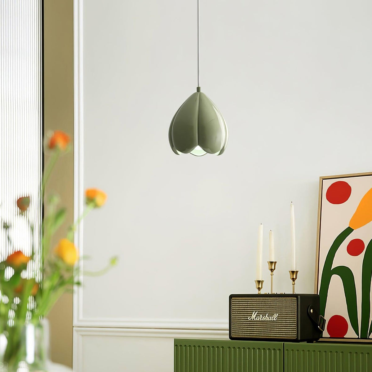 Flower Bud Pendant Light – Modern Minimalist Ceiling Lamp for Bedroom, Dining Room, Kitchen