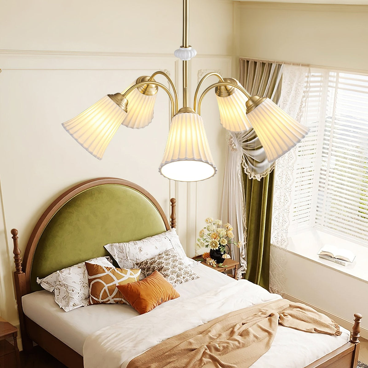 Flower Cup Ceramic Chandelier