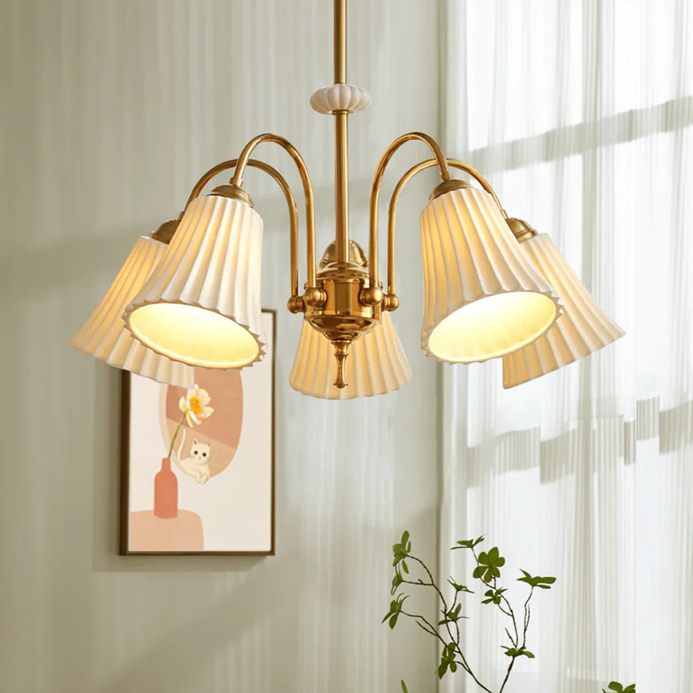 Flower Cup Ceramic Chandelier