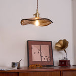 Flower Petal Glass Pendant Swag Light