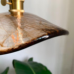 Flower Petal Glass Pendant Swag Light