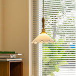 Flower Petals Swag Pendant Light — Brass & Glass Modern Hanging Lamp