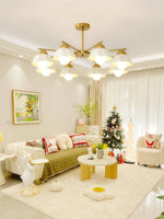 flower-shade-brass-chandelier