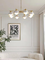 flower-shade-brass-chandelier
