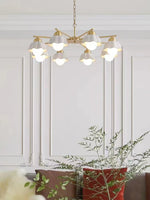 flower-shade-brass-chandelier
