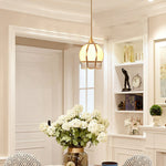 Flower Shaped Brass Pendant Light
