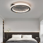 Black Glass Led Flush Mount Ceiling Light