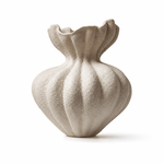 Fluted Bloom Ceramic Vase – Hand-Thrown Stoneware Sculptural Vessel
