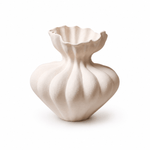 Fluted Bloom Ceramic Vase – Hand-Thrown Stoneware Sculptural Vessel
