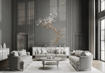 Flying Leaves Crystal Chandelier – Modern Handblown Glass Pendant Light for Dining Room and Living Room
