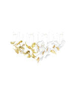 Flying Leaves Crystal Chandelier – Modern Handblown Glass Pendant Light for Dining Room and Living Room