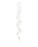 Flying Leaves Crystal Chandelier – Modern Handblown Glass Pendant Light for Dining Room and Living Room