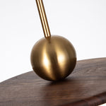 Walnut Brass Pendant Light with Glass Shade for Modern Interiors