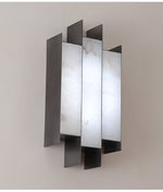 Folded Alabaster Panel Sconce — Modern Wall Light with Natural Stone