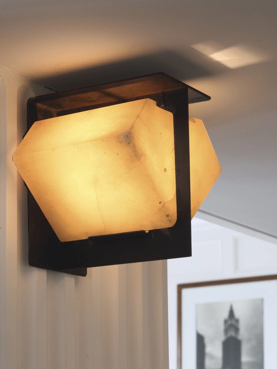 Folded Halo Alabaster Wall Sconce – Modern LED Wall Light