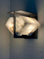 Folded Halo Alabaster Wall Sconce – Modern LED Wall Light