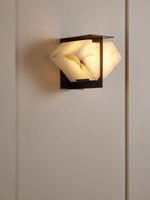 Folded Halo Alabaster Wall Sconce – Modern LED Wall Light