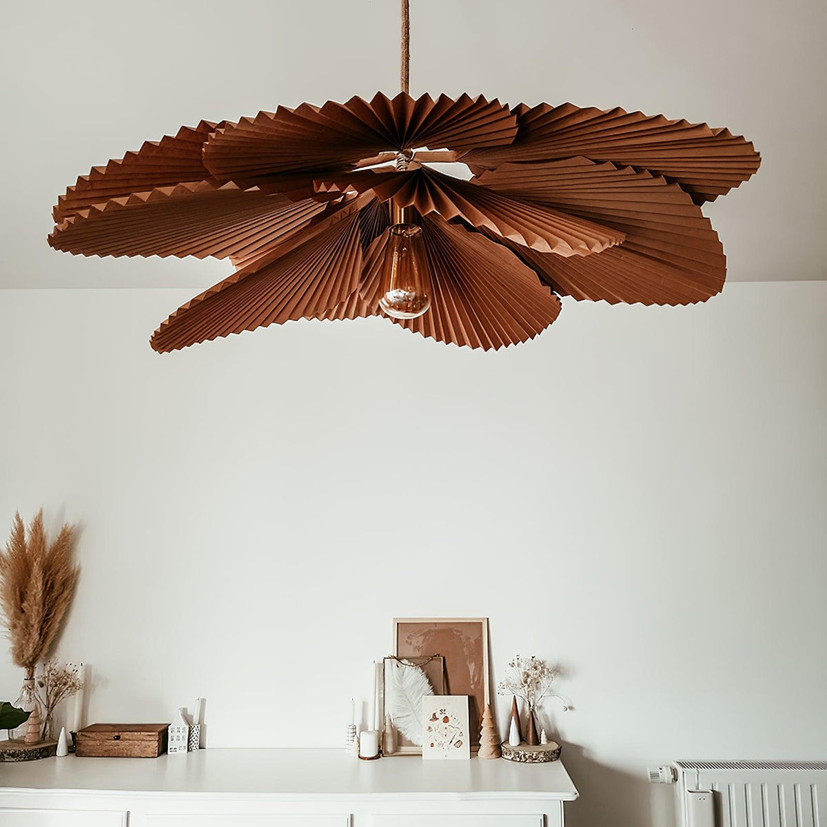 folded-leaf-lotus-chandelier