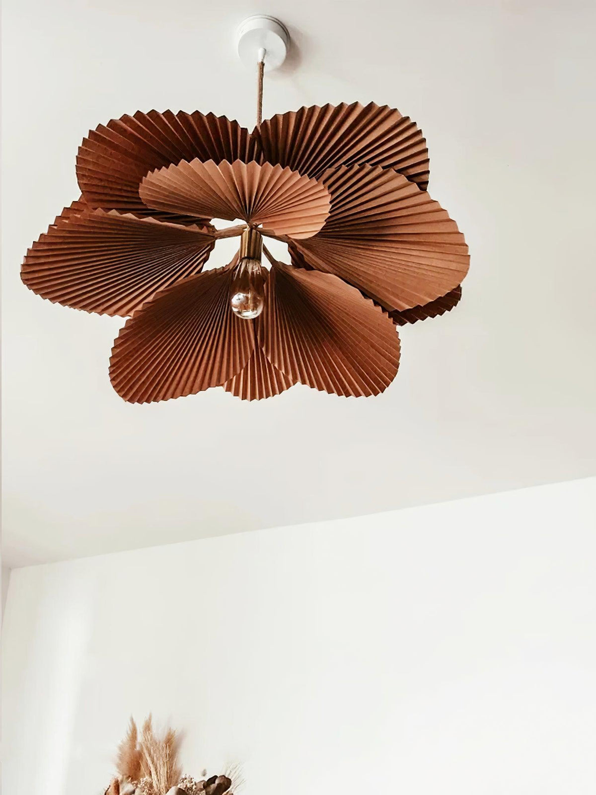 folded-leaf-lotus-chandelier