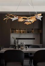 Folio Branch Brass Chandelier