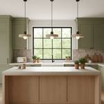 Forma Terra Trio Pendant Light – Travertine & Walnut Sculptural Chandelier