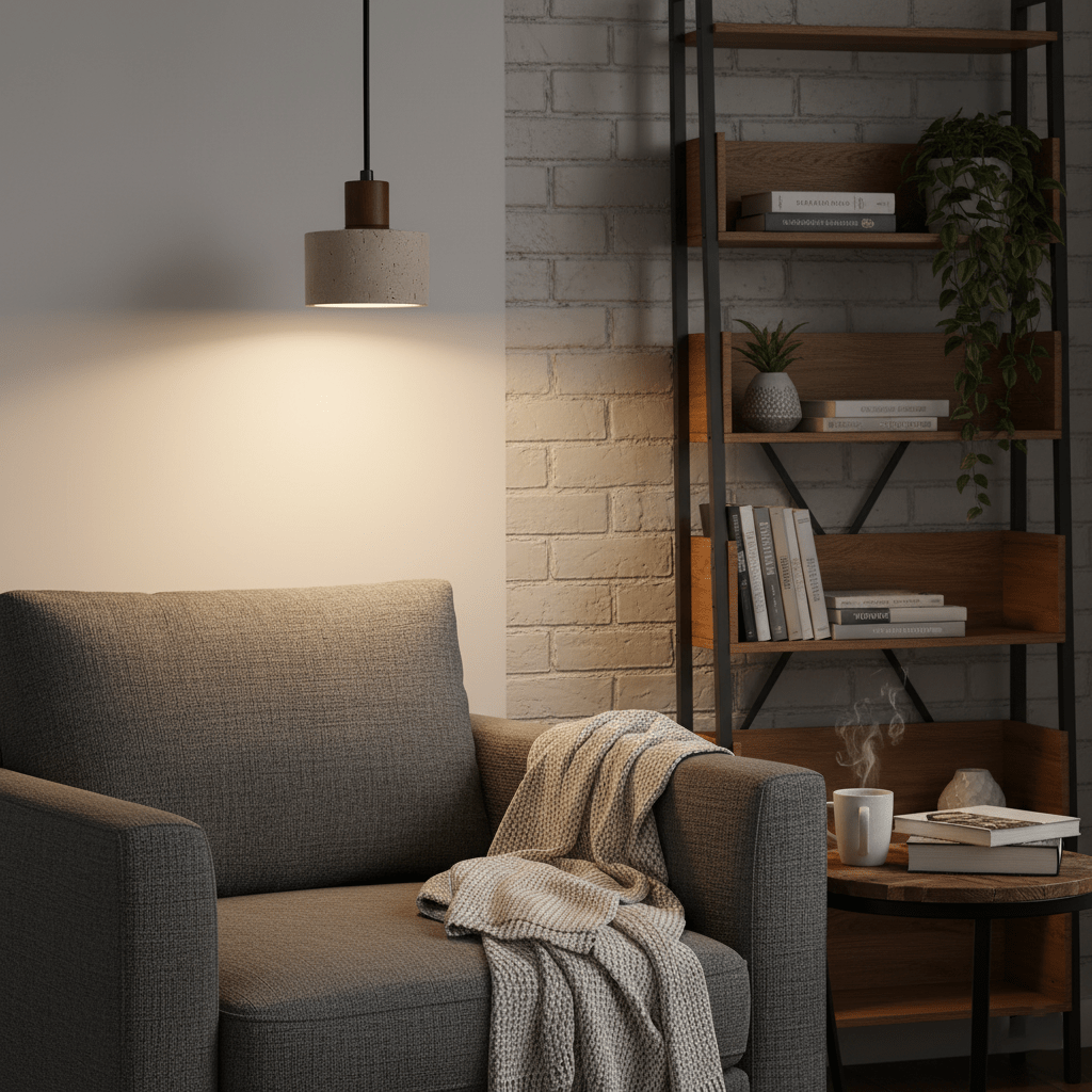 Forma Terra Trio Pendant Light – Travertine & Walnut Sculptural Chandelier