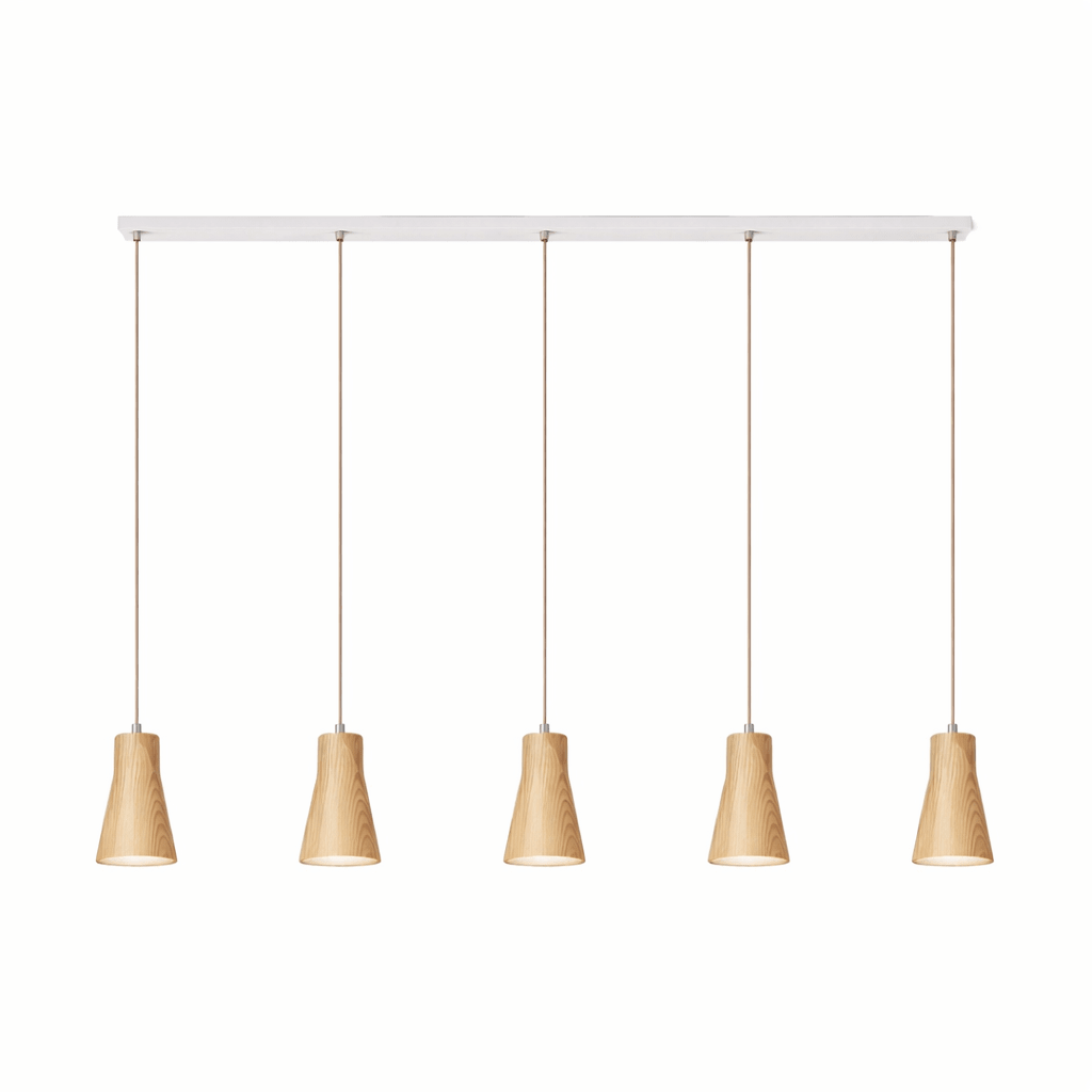 Forma Wood Pendant Lamp – Sculpted Solid Wood, Modern Minimalist Lighting