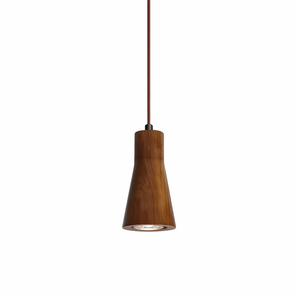 Forma Wood Pendant Lamp – Sculpted Solid Wood, Modern Minimalist Lighting