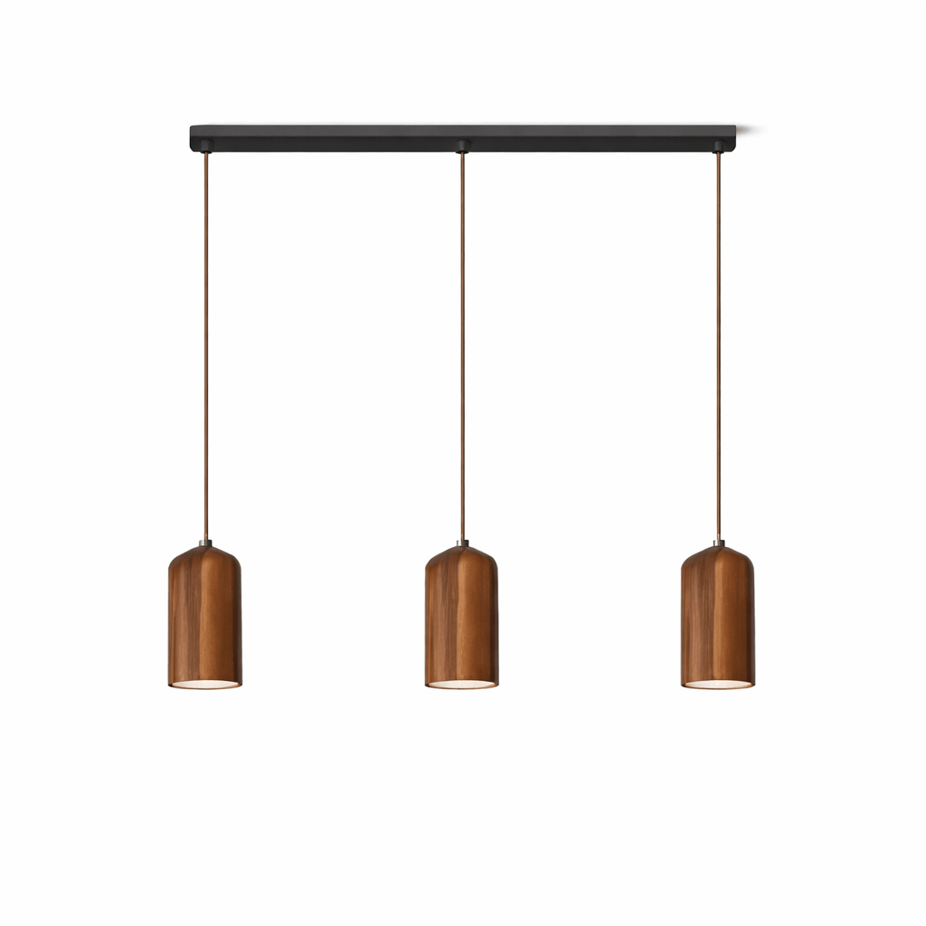 Forma Wood Pendant Lamp – Sculpted Solid Wood, Modern Minimalist Lighting