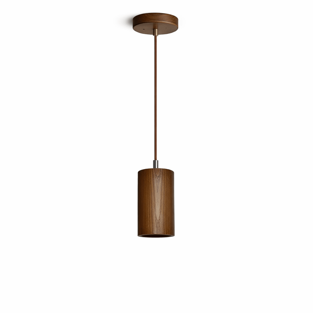 Forma Wood Pendant Lamp – Sculpted Solid Wood, Modern Minimalist Lighting
