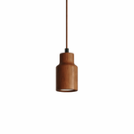 Forma Wood Pendant Lamp – Sculpted Solid Wood, Modern Minimalist Lighting