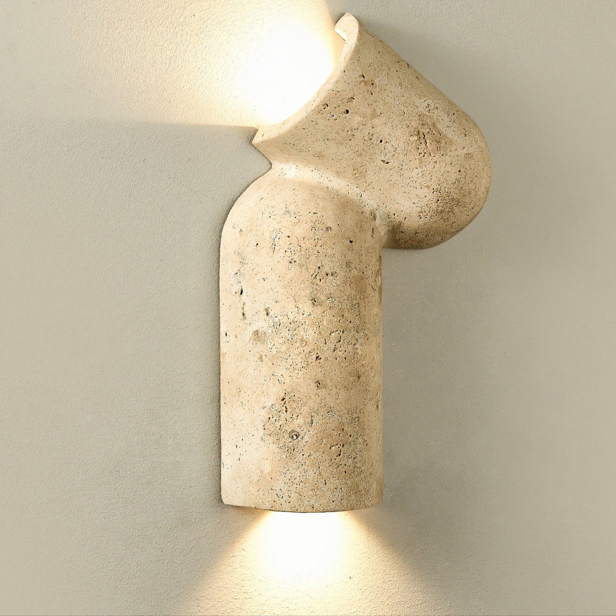 Forma Arc Travertine Wall Sconce – Sculptural LED Wall Light
