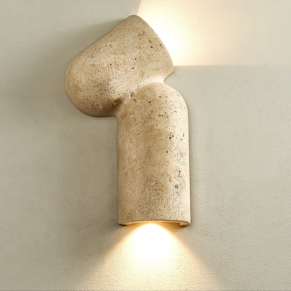 Forma Arc Travertine Wall Sconce – Sculptural LED Wall Light