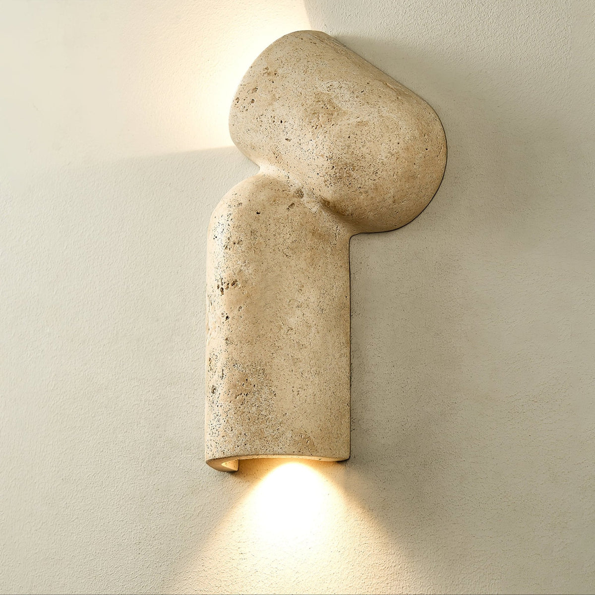Forma Arc Travertine Wall Sconce – Sculptural LED Wall Light
