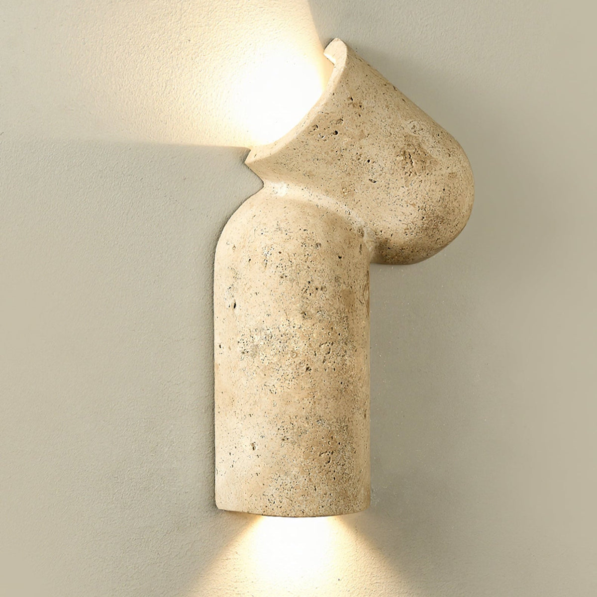 Forma Arc Travertine Wall Sconce – Sculptural LED Wall Light