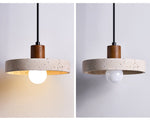 Forma Terra Trio Pendant Light – Travertine & Walnut Sculptural Chandelier
