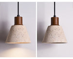 Forma Terra Trio Pendant Light – Travertine & Walnut Sculptural Chandelier