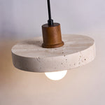 Forma Terra Trio Pendant Light – Travertine & Walnut Sculptural Chandelier