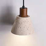 Forma Terra Trio Pendant Light – Travertine & Walnut Sculptural Chandelier