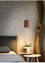 Forma Wood Pendant Lamp – Sculpted Solid Wood, Modern Minimalist Lighting