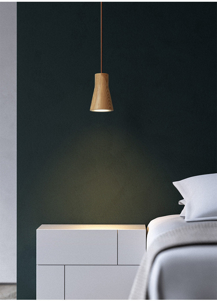 Forma Wood Pendant Lamp – Sculpted Solid Wood, Modern Minimalist Lighting