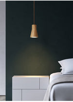 Forma Wood Pendant Lamp – Sculpted Solid Wood, Modern Minimalist Lighting