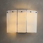 Fractured Alabaster Wall Sconce in Black and Brushed Copper