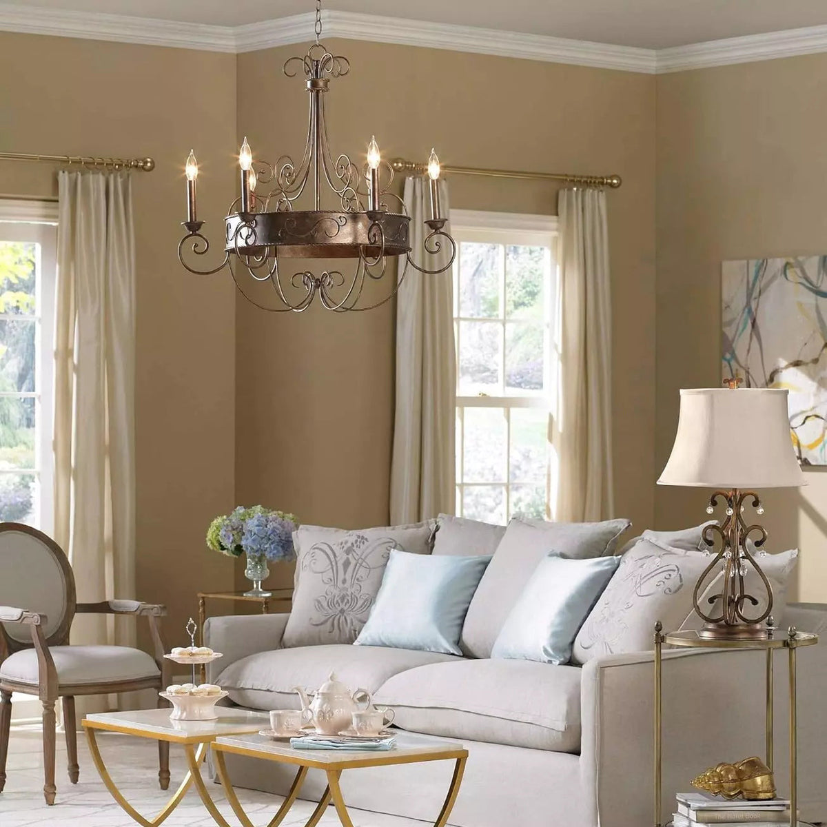 franklin-rust-candlestick-chandelier