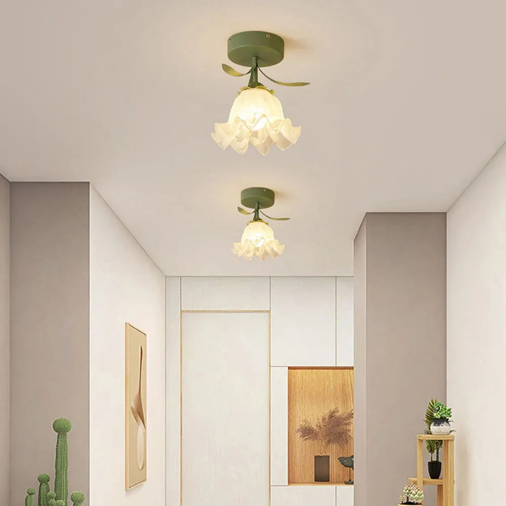 French Style Cream Colored Balcony Entrance Ceiling Light For The Hallway