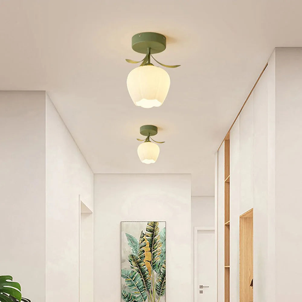 French Style Cream Colored Balcony Entrance Ceiling Light For The Hallway