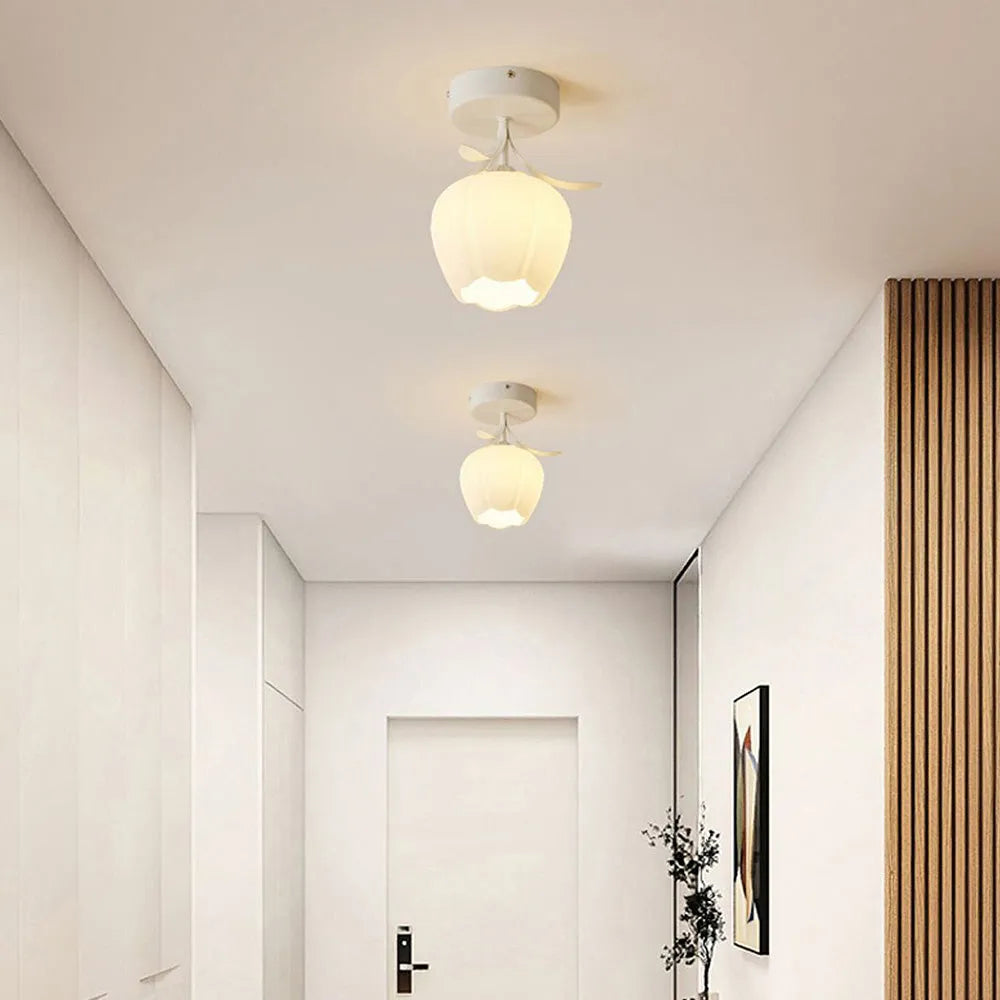 French Style Cream Colored Balcony Entrance Ceiling Light For The Hallway